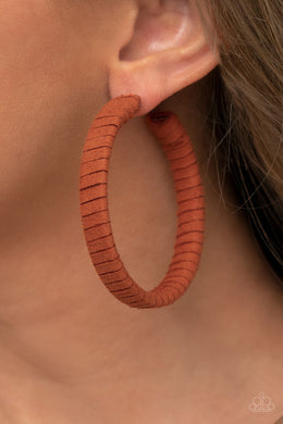 PRE-ORDER - Paparazzi Suede Parade - Orange - Earrings - $5 Jewelry with Ashley Swint