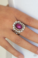 Load image into Gallery viewer, Paparazzi Sugar-Coated Splendor - Purple Pearly Center- White Rhinestones - Ring - $5 Jewelry With Ashley Swint