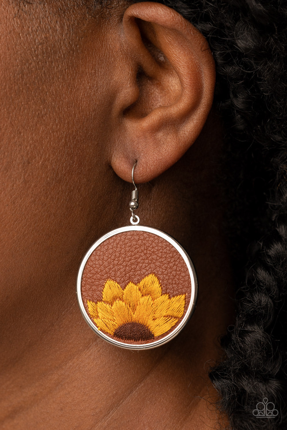 Paparazzi Sun-Kissed Sunflowers - Brown - Earrings - $5 Jewelry with Ashley Swint