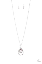 Load image into Gallery viewer, Paparazzi Teardrop Drama - Pink Teardrop Gem - White Rhinestones - Necklace and matching Earrings - $5 Jewelry With Ashley Swint