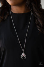 Load image into Gallery viewer, Paparazzi Teardrop Drama - Pink Teardrop Gem - White Rhinestones - Necklace and matching Earrings - $5 Jewelry With Ashley Swint