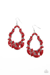 PRE-ORDER - Paparazzi Tenacious Treasure - Red - Earrings - $5 Jewelry with Ashley Swint