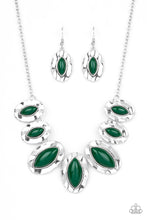 Load image into Gallery viewer, Paparazzi Terra Color - Green - Lush Ultramarine Beads - Hammered Silver Frames - Necklace &amp; Earrings - $5 Jewelry with Ashley Swint