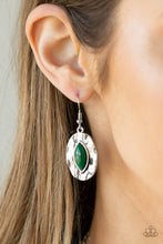 Load image into Gallery viewer, Paparazzi Terra Color - Green - Lush Ultramarine Beads - Hammered Silver Frames - Necklace &amp; Earrings - $5 Jewelry with Ashley Swint