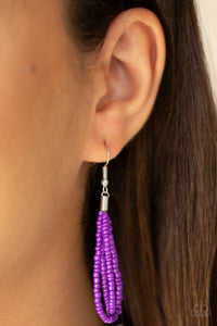 Paparazzi The Great Outback - Purple Seed Beads - Necklace and matching Earrings - $5 Jewelry with Ashley Swint