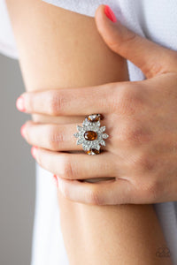 PRE-ORDER - Paparazzi The Princess and The FROND - Brown - Ring - $5 Jewelry with Ashley Swint