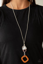 Load image into Gallery viewer, PRE-ORDER - Paparazzi Top Of The WOOD Chain - Orange - Necklace &amp; Earrings - $5 Jewelry with Ashley Swint