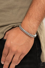 Load image into Gallery viewer, Paparazzi Tough as Nails - Silver - Thick Weave - Cuff Bracelet - $5 Jewelry with Ashley Swint