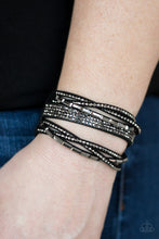 Load image into Gallery viewer, PRE-ORDER - Paparazzi Tough Girl Glamour - Black - Bracelet - $5 Jewelry with Ashley Swint