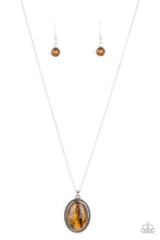 Load image into Gallery viewer, PRE-ORDER - Paparazzi Tranquil Talisman - Brown Tiger&#39;s Eye Stone - Necklace &amp; Earrings - $5 Jewelry with Ashley Swint