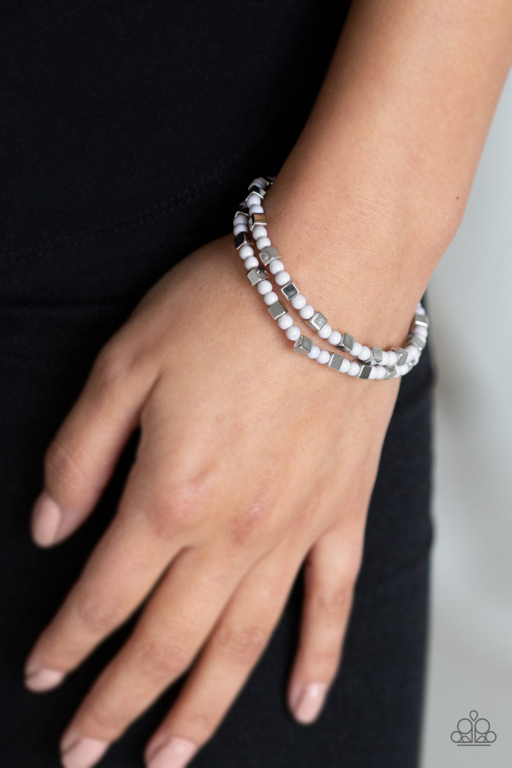 Paparazzi Trendy Tribalist - Silver - Set of 2 Bracelets - $5 Jewelry With Ashley Swint