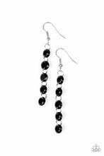 Load image into Gallery viewer, Paparazzi Trickle-Down Effect - Black - Silver Earrings - $5 Jewelry With Ashley Swint
