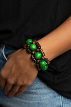 Load image into Gallery viewer, PRE-ORDER - Paparazzi Tropical Temptations - Green - Wooden Bracelet - $5 Jewelry with Ashley Swint