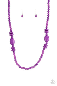 PRE-ORDER - Paparazzi Tropical Tourist - Purple - Necklace & Earrings - $5 Jewelry with Ashley Swint