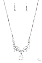 Load image into Gallery viewer, Paparazzi Unrivaled Sparkle - Black Gunmetal - White Rhinestone &amp; Gems - Necklace &amp; Earrings - $5 Jewelry with Ashley Swint