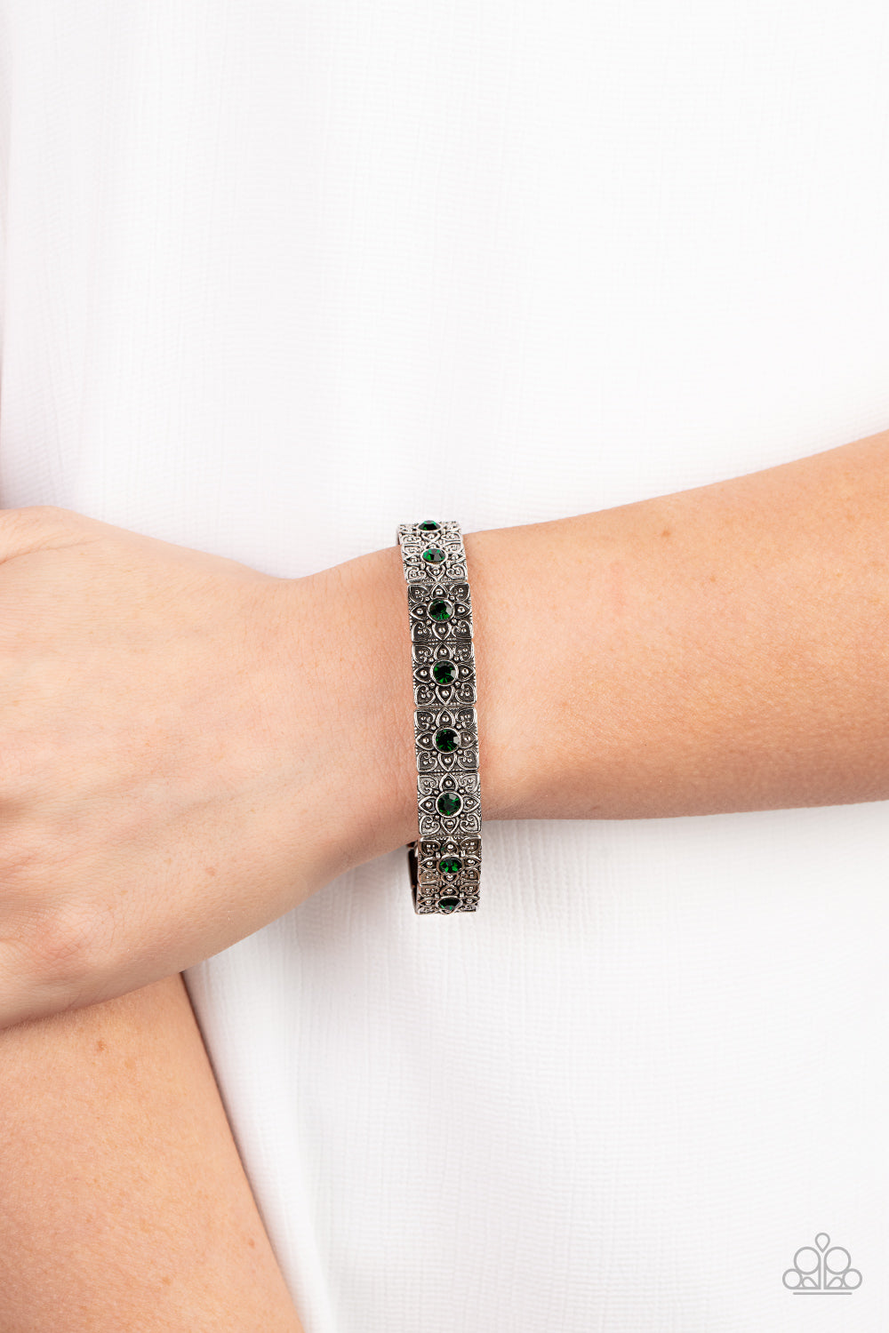 Paparazzi Venetian Valentine - Green - Bracelet - $5 Jewelry with Ashley Swint