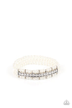 Load image into Gallery viewer, Paparazzi Vintage Beam - White Pearls - Stretchy Bracelet - $5 Jewelry with Ashley Swint