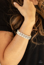 Load image into Gallery viewer, Paparazzi Vintage Beam - White Pearls - Stretchy Bracelet - $5 Jewelry with Ashley Swint