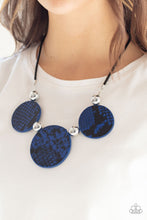 Load image into Gallery viewer, Paparazzi Viper Pit - Blue - Python Leather - Necklace &amp; Earrings - $5 Jewelry with Ashley Swint