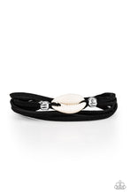 Load image into Gallery viewer, Paparazzi Vitamin SEA - Black Suede - Seashell Beach Bracelet - $5 Jewelry With Ashley Swint