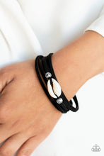 Load image into Gallery viewer, Paparazzi Vitamin SEA - Black Suede - Seashell Beach Bracelet - $5 Jewelry With Ashley Swint