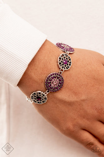Paparazzi Vogue Garden-Variety - Purple - Bracelet - Fashion Fix November 2021 - $5 Jewelry with Ashley Swint