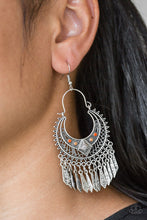 Load image into Gallery viewer, Paparazzi Walk On The Wildside - Multi - Silver Bars - Earrings - $5 Jewelry With Ashley Swint