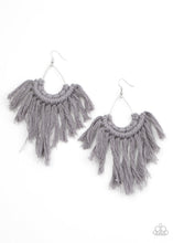 Load image into Gallery viewer, Paparazzi Wanna Piece Of MACRAME? - Silver - Teardrop Earrings - $5 Jewelry with Ashley Swint