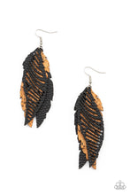 Load image into Gallery viewer, PRE-ORDER - Paparazzi WINGING Off The Hook - Black - Earrings - $5 Jewelry with Ashley Swint
