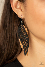 Load image into Gallery viewer, PRE-ORDER - Paparazzi WINGING Off The Hook - Black - Earrings - $5 Jewelry with Ashley Swint