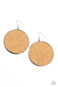 Paparazzi Wonderfully Woven - Brown - Twine Cording Weaves - Earthy Flair - Earrings - $5 Jewelry with Ashley Swint