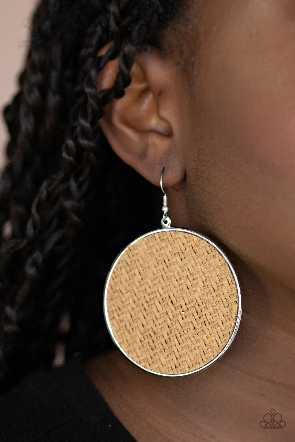 Paparazzi Wonderfully Woven - Brown - Twine Cording Weaves - Earthy Flair - Earrings - $5 Jewelry with Ashley Swint