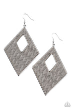 Load image into Gallery viewer, Paparazzi Woven Wanderer - Silver - Earrings - $5 Jewelry with Ashley Swint