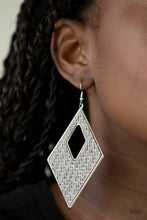 Load image into Gallery viewer, Paparazzi Woven Wanderer - Silver - Earrings - $5 Jewelry with Ashley Swint