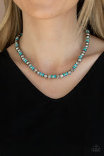 Load image into Gallery viewer, PRE-ORDER - Paparazzi ZEN You Least Expect It - Blue Turquoise Stone - Necklace &amp; Earrings - $5 Jewelry with Ashley Swint