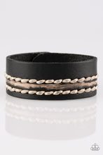 Load image into Gallery viewer, Paparazzi Beach Boy - Black Leather - Snap Bracelet - $5 Jewelry With Ashley Swint