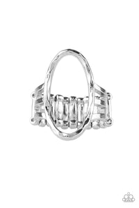 Paparazzi Center Chic - Silver - Ring - $5 Jewelry With Ashley Swint