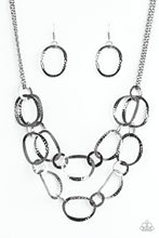 Load image into Gallery viewer, Paparazzi Circus Chic - Black Gunmetal - Necklace and matching Earrings - $5 Jewelry With Ashley Swint