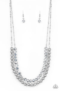 Paparazzi Color Of The Day - Silver Beads - Necklace and matching Earrings - $5 Jewelry With Ashley Swint