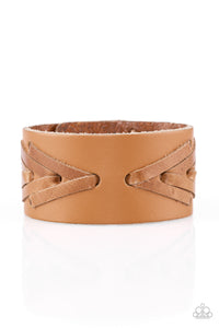 Paparazzi Cowboy Country - Brown - Leather Laces - Urban Bracelet - $5 Jewelry With Ashley Swint