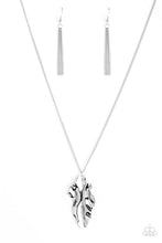 Load image into Gallery viewer, Paparazzi Fiercely Fall - Silver Leaf - Necklace &amp; Earrings - $5 Jewelry With Ashley Swint