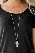 Load image into Gallery viewer, Paparazzi Fiercely Fall - Silver Leaf - Necklace &amp; Earrings - $5 Jewelry With Ashley Swint