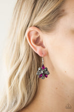 Load image into Gallery viewer, Paparazzi Fiercely Famous - Multi - Glittery Pink &amp; Hematite Rhinestones - Earrings - $5 Jewelry With Ashley Swint