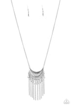 Load image into Gallery viewer, Paparazzi Happy Is The Huntress - Silver - Flirtatious Fringe - Necklace and matching Earrings - $5 Jewelry With Ashley Swint