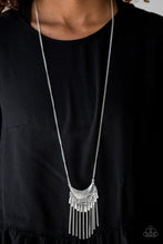 Load image into Gallery viewer, Paparazzi Happy Is The Huntress - Silver - Flirtatious Fringe - Necklace and matching Earrings - $5 Jewelry With Ashley Swint