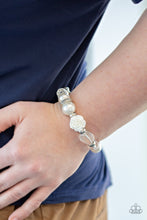 Load image into Gallery viewer, Paparazzi Here I Am - White - Pearly Beads - White Rose - Stretchy Bracelet - $5 Jewelry With Ashley Swint