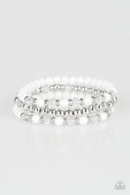 Load image into Gallery viewer, Paparazzi Irresistibly Irresistible - White - Set of 3 Bracelets - $5 Jewelry With Ashley Swint