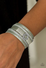 Load image into Gallery viewer, Paparazzi It Takes Heart - Green Leather  - White Rhinestones Bracelet - $5 Jewelry With Ashley Swint