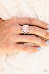 Paparazzi Just GLOW For It - Pink Gem - Silver Ring - $5 Jewelry With Ashley Swint