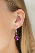 Load image into Gallery viewer, Paparazzi Lead Role - Purple - Pearly Pebbles - Hammered Silver Rings - Necklace and matching Earrings - $5 Jewelry With Ashley Swint